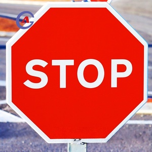 Señal de Stop Reflectante Personalizada GUANGAN de Aluminio para Exteriores, Señal de Advertencia de Seguridad Vial, Control de Tráfico, Tablero Octagonal Resistente a la Intemperie - Product Image 1