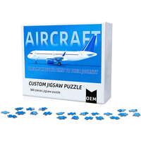 Puzzle publicitaire personnalisé pour avion d'affaires, en carton/bois de haute qualité, service OEM, cadeau d'entreprise