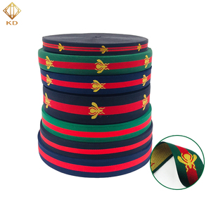 Chất lượng cao đan dệt Jacquard Ribbon trắng và đen sọc băng vải cho trang trí thể thao - Product Image 6