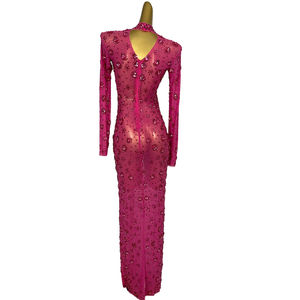 <span class=keywords><strong>Robe</strong></span> longue élégante <span class=keywords><strong>rose</strong></span> diamants Graduation <span class=keywords><strong>Cocktail</strong></span> femme <span class=keywords><strong>grande</strong></span> <span class=keywords><strong>taille</strong></span> longueur plancher Banquet <span class=keywords><strong>robe</strong></span> de bal femmes fête <span class=keywords><strong>robe</strong></span> de soirée - Product Image 4