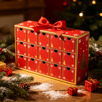 Calendrier de l'Avent de Noël 24 jours, coffret cadeau, produits cosmétiques, boîte cadeau à tiroirs, emballage, compte à rebours, calendrier de l'Avent de Noël