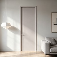 Puerta Principal de Madera de Teca, Diseño Moderno y Minimalista, Antiarañazos, Fabricada en Fábrica, Calidad Personalizada para Dormitorio y Baño