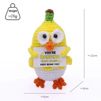 Muñeco de Ganchillo Hecho a Mano, Pollito Amarillo, el Más Vendido, Hecho en China, Regalo para el Día de la Madre, Halloween, Navidad, Decoración del Hogar