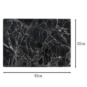 Chất lượng cao cấp lớn màu đen đá cẩm thạch bàn ăn <span class=keywords><strong>Mat</strong></span> không phai in tốc độ PU placemat/deskpad tùy chỉnh tấm <span class=keywords><strong>Mat</strong></span> Cổ Phiếu có sẵn - Product Image 6