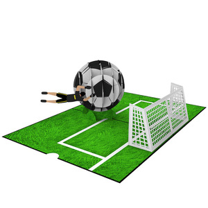 Carte de vœux 3D pop-up Stade de football, Carte souvenir pour supporter de football, Art papier 3D de luxe écologique haut de gamme - Product Image 4