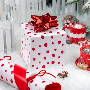 Red Irregular Wave Dot <b>Wrapping</b> <b>Paper</b> Daily red dot double-sided packaging <b>paper</b> Original customized gift <b>wrapping</b> <b>paper</b> - Product Image 2