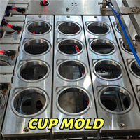 Machine de remplissage et de scellage automatique pneumatique pour gobelets en plastique, idéale pour l'emballage d'eau pure, de lait, de soda et de jus