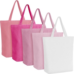 Sac à main en coton biologique rose calico de petite taille, imprimé sérigraphié, vente en gros - Product Image 1