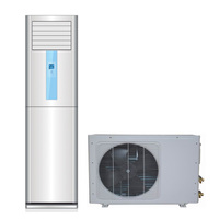Climatisation au sol 100% solaire DC 48V R134a 18000btu ~ 36000btu avec panneau solaire