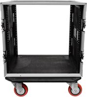 10 SPACE RACK CASE Amp Effet Mixer PA DJ Roue Roulettes Câble Trunk Flight case