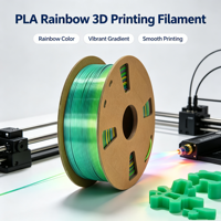 PLA 1,75 mm 1 kg slagvast, hoge sterkte, professioneel 3D-printfilament PLA SILK/PLA regenboogkleurig filament