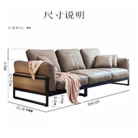 Hochwertiges Echtleder-Sofa, Modernes Konvertierbares Ecksofa-Set, Polstermöbel mit Edelstahlbeinen für Hotels