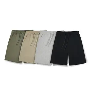 High Quality Summer Casual Loose Fitting Short Trousers Men's Heavyweight Cotton Solid Color Sweat Shorts