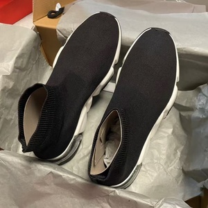 Baskets montantes en tricot style chaussette pour hommes, respirantes, avec empeigne en tricot extensible, talon à coussin d'air transparent, chaussures de sport décontractées pour la marche - Product Image 3
