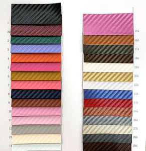 एंटी-यूव नरम 0.5 मिमी रेक्सिन नकली कार्बन फाइबर कार चमड़े के कपड़े के लिए सिंथेटिक पु कार्बन चमड़े - Product Image 1