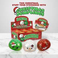 Boîte mystère géante de Noël avec 12 jouets sensoriels anti-stress en TPR, doux et compressibles, en forme de boulette scintillante, cadeau pour enfants