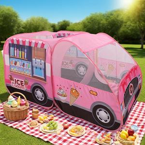Carpa Infantil Grande en Forma de Camión de Helados Rosa, Plegable, Portátil, para Interiores y Exteriores, para Fiestas de Cumpleaños - Product Image 6