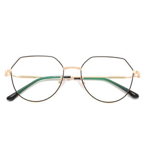 Me5 1983 Monturas de Gafas Metálicas Irregulares para Mujer, Montura Completa, Lentes con Protección UV y Anti Luz Azul, Diseño Moderno - Product Image 4