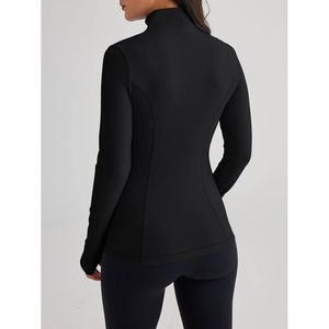 À la mode 2025 vestes d'entraînement athlétiques pour femmes reine femmes léger Zip ajusté gymnastique sweats à capuche faux col roulé poches - Product Image 3