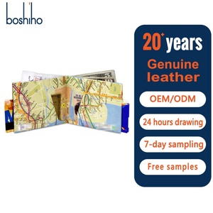 Boshiho New Style Bifold Vintage Men's <b>Wallet</b> Us Dollar Bill Pattern Foldable Genuine Leather Credit Card Holder <b>RFID</b> <b>Blocking</b> - Product Image 1