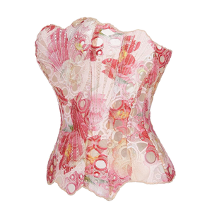 <span class=keywords><strong>Corset</strong></span> Crop Top Sexy sans Manches pour Femme Niveau de Maintien Ferme Hauts à Lacets Ajouré à Armatures Lingerie - Product Image 1