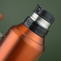 Offre Spéciale nouveau 1300ml 304 flacon thermos en acier inoxydable Yerba Mate Thermos bouteilles d'eau sous vide avec Double couvercle en acier inoxydable