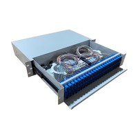 Panneau de distribution de fibres 2U 96 ports, boîte de raccordement de fibres optiques ODF, panneau de brassage optique, tiroir optique