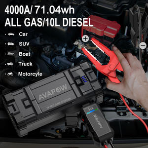 Démarreur de batterie de voiture AVAPOW <span class=keywords><strong>T8</strong></span> Pro 4000A/71.04wh 9200mAh Démarreur de batterie pour toutes les voitures - Product Image 2