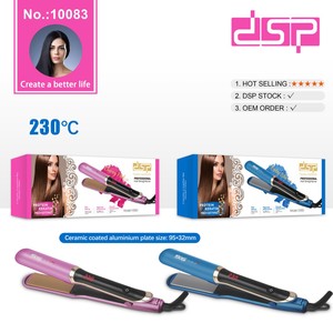 Plancha de Pelo Dsp de Cerámica 10083, Plancha Eléctrica Portátil de Temperatura Ajustable para Uso en Casa y Viajes - Product Image 5