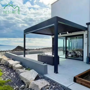 <span class=keywords><strong>Pergola</strong></span> en aluminium avec stores électriques - Style moderne, taille personnalisable, respectueuse de l'environnement. Garde au chaud en <span class=keywords><strong>hiver</strong></span> et au frais en été pour les activités de plein air - Product Image 4