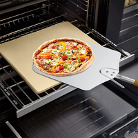 Petite pierre à pizza en cordiérite de 7.5 pouces, mini outil de cuisson à pizza robuste pour four et gril