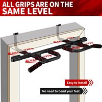 Barre de traction industrielle en acier pour entraînement à domicile, multi-prises, à fixation horizontale