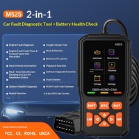 Detector de Batería OBD2 M525, Instrumento de Diagnóstico para Automóviles con Pantalla a Color, Compatible con Varios Modelos, Soporte para 13 Idiomas