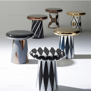 Phong Cách Phục Hồi Phong Cách Đồng Quê Cổ Xưa Thiết Kế Khâu Vàng Bàn Cà Phê - Product Image 3