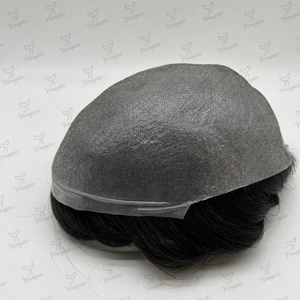 Protesi Capillare V-loop da <span class=keywords><strong>Uomo</strong></span> 8x10 Pollici, 100% Capelli Umani Indiani, Densità 0.02mm-0.04mm, Base Full PU, Pelle Sottile, Attaccatura Naturale - Product Image 3
