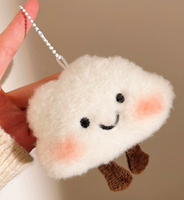 Porte-clés en peluche douce créative en forme de nuage, léger, mignon, petit cadeau pour les vêtements, les sacs, les accessoires