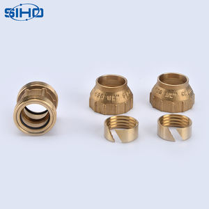 Accesorio de compresión de tubería de agua de latón para tubo hecho en China, camisetas forjadas para aplicación de gas/aceite, superficie chapada - Product Image 6
