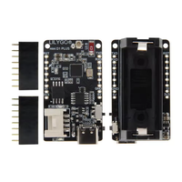 Carte de développement MCU TTGO T-OI PLUS RISC-V ESP32-C3 avec support de batterie rechargeable 16340, compatible Wi-Fi et BLE