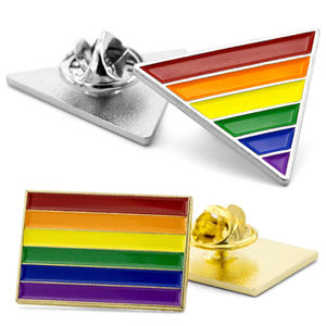 Fabricant de gros émail coloré drapeau métal <span class=keywords><strong>arc</strong></span>-<span class=keywords><strong>en</strong></span>-<span class=keywords><strong>ciel</strong></span> bouton broche Gay Lgbt Pride épinglette insigne - Product Image 2