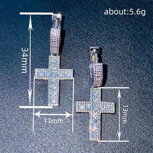 Orecchini pendenti scintillanti stile Pave per donna, gioielli alla moda da indossare tutti i giorni - Product Image 4