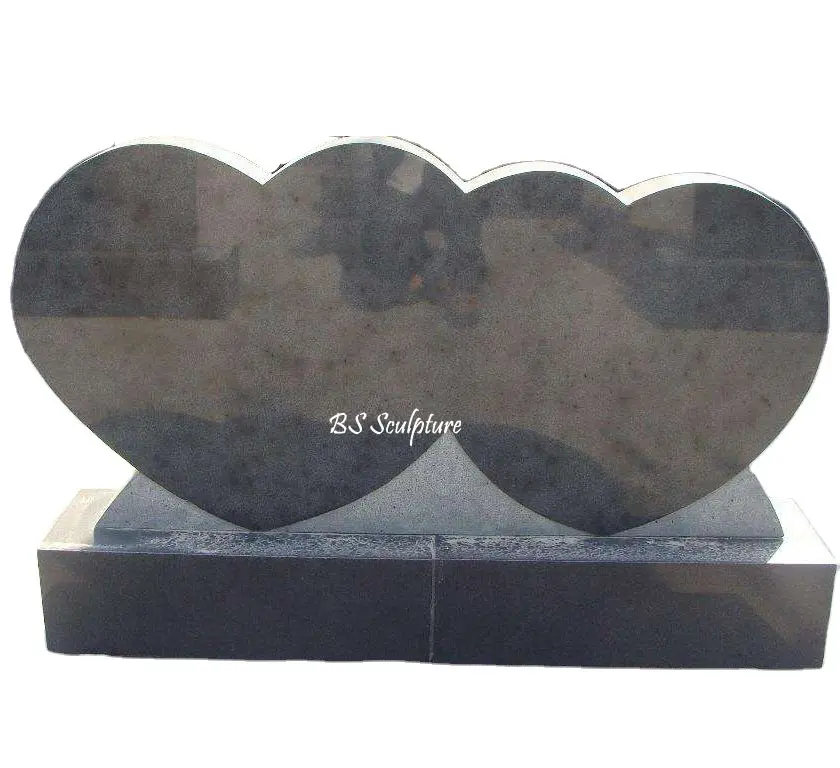 china black granite heart shape monuments