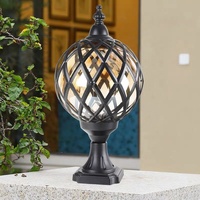 Extérieur Rustique Bronze Solaire LED Colonne Caps Lampes IP65 Étanche Pont Post Borne Éclairage Pelouse Pilier Lumières Pilier