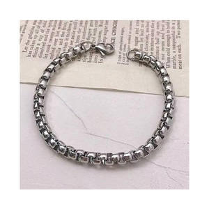 Hip Hop Fashion Bracelet <b>Men</b> Stainless Steel Jewelry Chain Bracelet Wholesale <b>Mens</b> Bracelet Cuban Chian Punk - Product Image 1