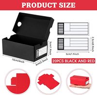 Scatola per Scarpe Mini Personalizzata con Logo, Ecologica, Piccola, Nera e Rossa, in Cartone, Scatola Regalo Rigida con Laminazione Opaca e Fodera in Spugna, Vendita all'Ingrosso