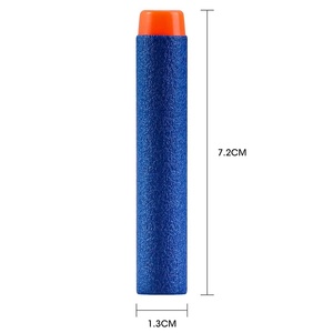 Confezione da 100 pezzi 7.2*1.3cm pistola ad aria compressa eva soft refill <span class=keywords><strong>ventosa</strong></span> foam dart bullet per bambini - Product Image 2