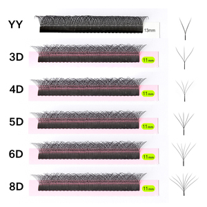 TDANCE Pestañas Postizas de Visón Sintético Mate, 16 Filas, Extensiones en Forma de W 3D 4D 5D 6D 8D, con Floración Automática, 0.07mm, Bandeja Mixta, Curvatura C D - Product Image 3