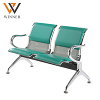Chaise de salon de coiffure et de service d'attente, couleurs optionnelles, 1, 2 ou 3 places, pour barbier, ordinateur portable, bureau