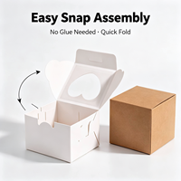 Caja de Papel Kraft Corrugado Rígido con Ventana, Cierre Magnético, Impresión Personalizada, Apta para Alimentos, Embalaje para Regalos, Jabón, Dulces, Galletas y Productos Artesanales