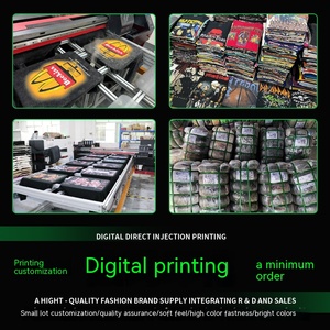 Professional Custom Printed Vintage Wash T-Shirt Digital Printed Pure <strong>Cotton</strong> Custom DTG T Shirt - Product Image 5