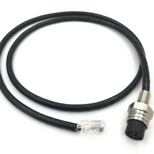 Conector ethernet circular de 8 pinos à prova d'água, conector de 8 pinos para sistemas de comunicações subaquáticas